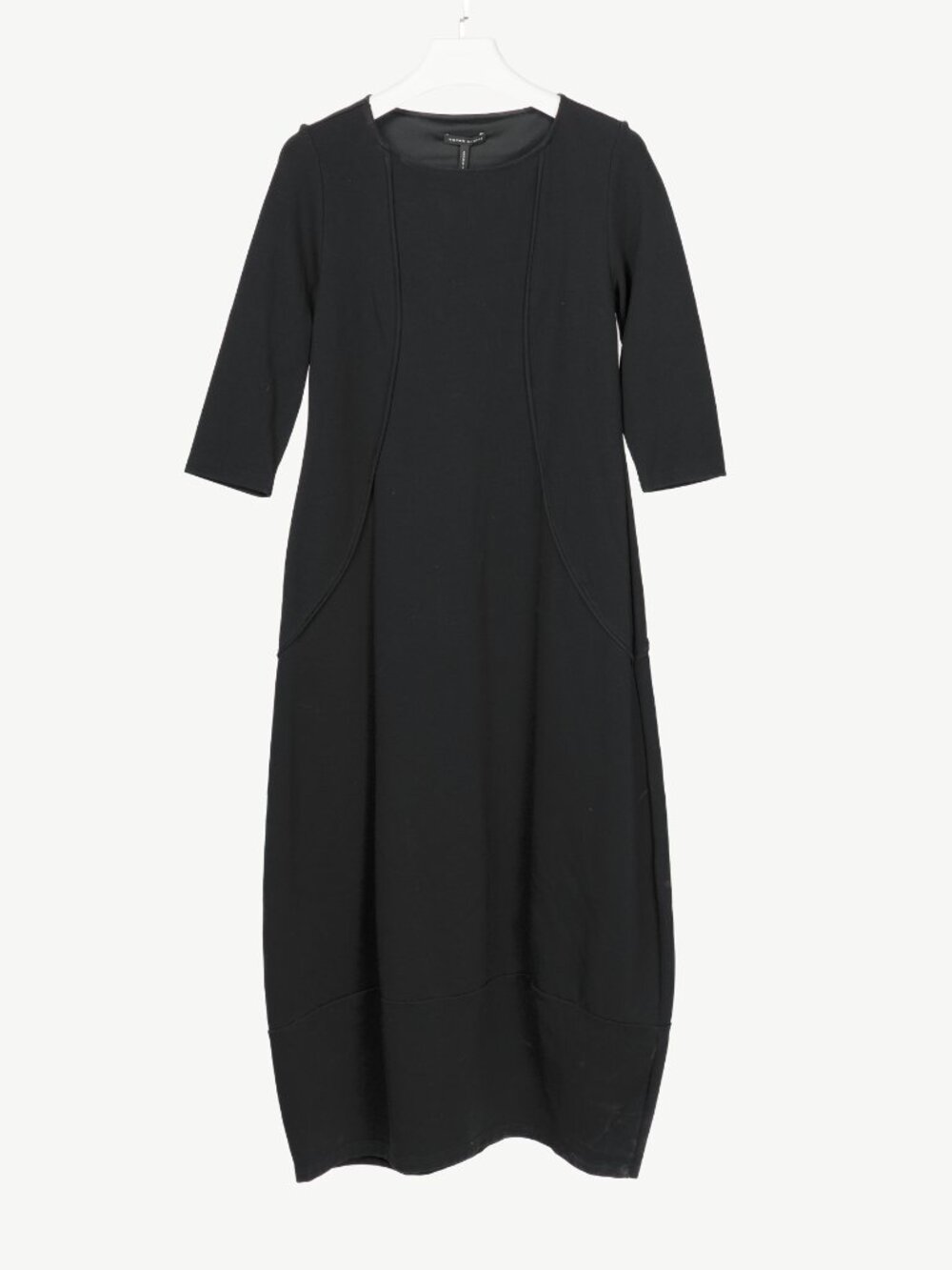 Sarah Pacini Black Viscose-Jersey Piped Maxi Dress